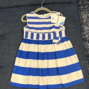 Mayoral blue and white stripped dress size 3